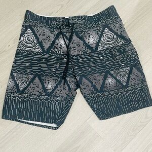 Split Men's Swim Shorts in Black and White Sz 36